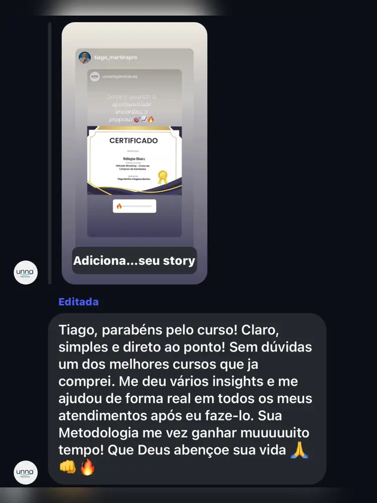 Depoimento de aluno sobre suporte 2