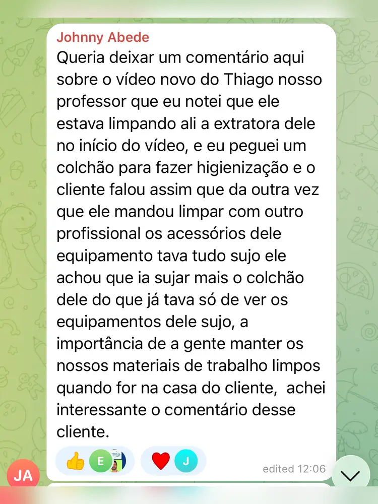 Depoimento de aluno do Método RTMLimp sobre resultados de serviços feitos pelos alunos — imagem 33