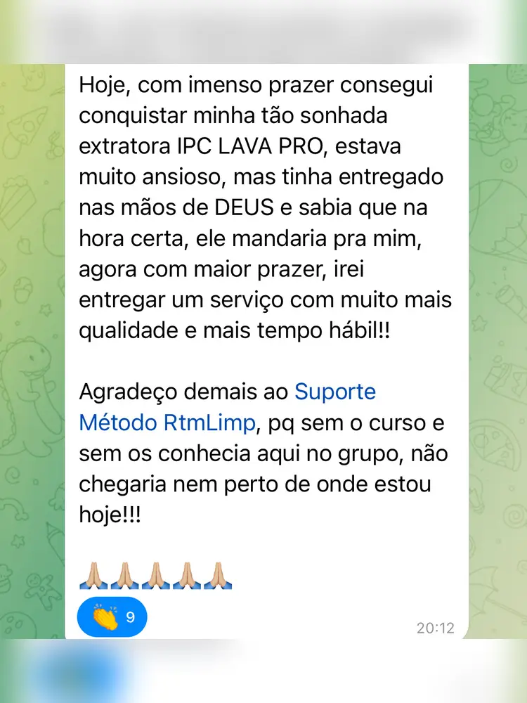 Depoimento de aluno sobre suporte 4