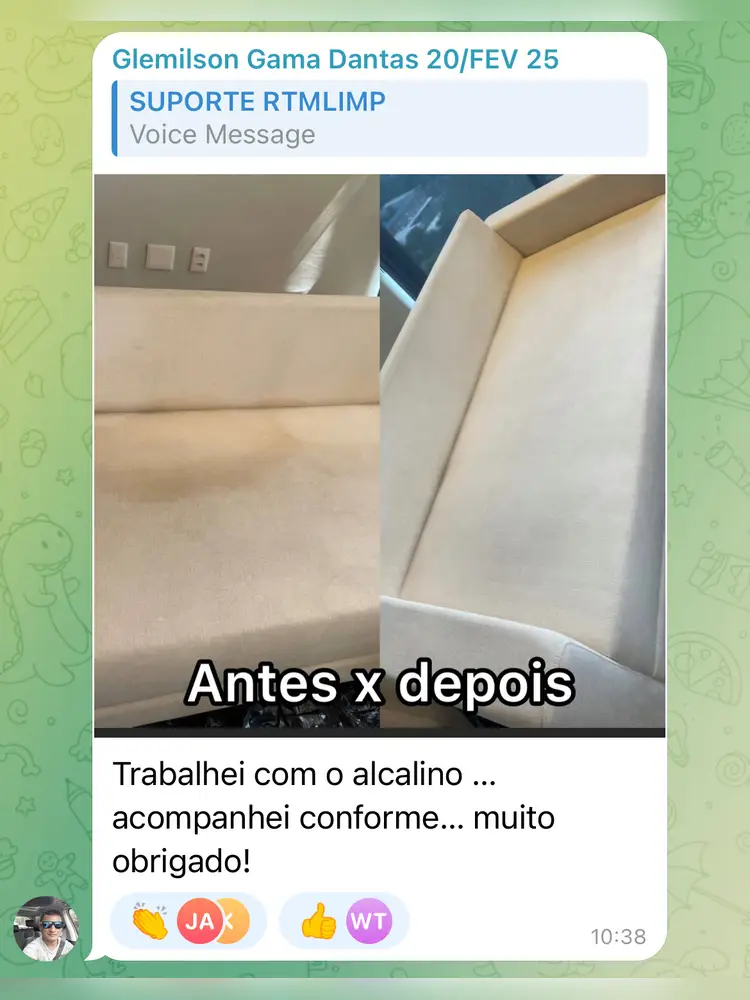 Depoimento de aluno do Método RTMLimp sobre resultados de serviços feitos pelos alunos — imagem 47