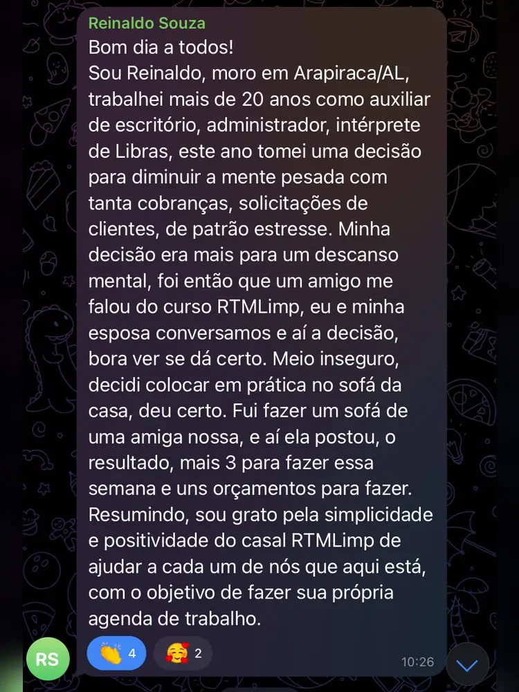 Depoimento de aluno do Método RTMLimp sobre será que realmente dá dinheiro? — imagem 25