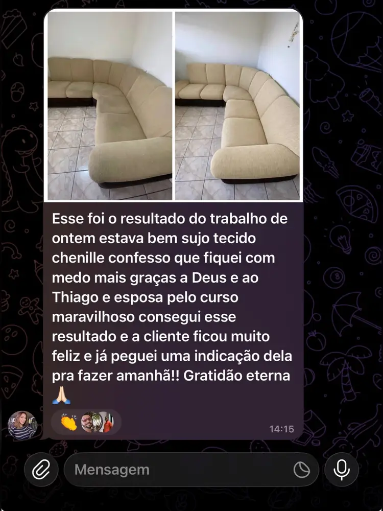 Depoimento de aluno do Método RTMLimp sobre resultados de serviços feitos pelos alunos — imagem 57