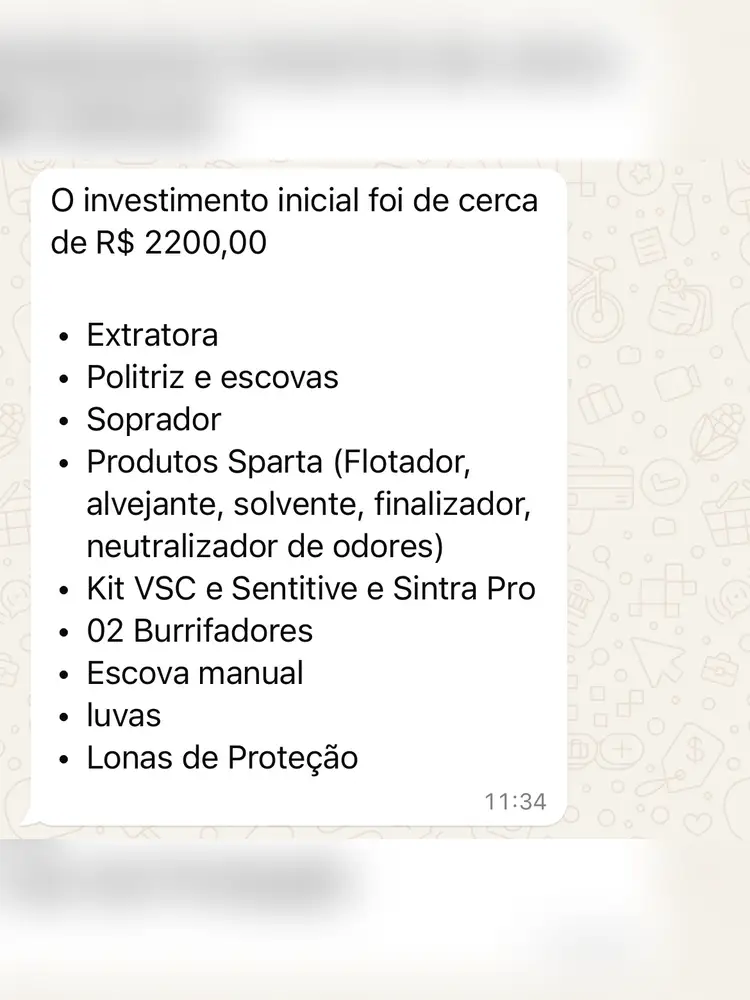 Depoimento de aluno do Método RTMLimp sobre preciso de muito dinheiro para começar? — imagem 11