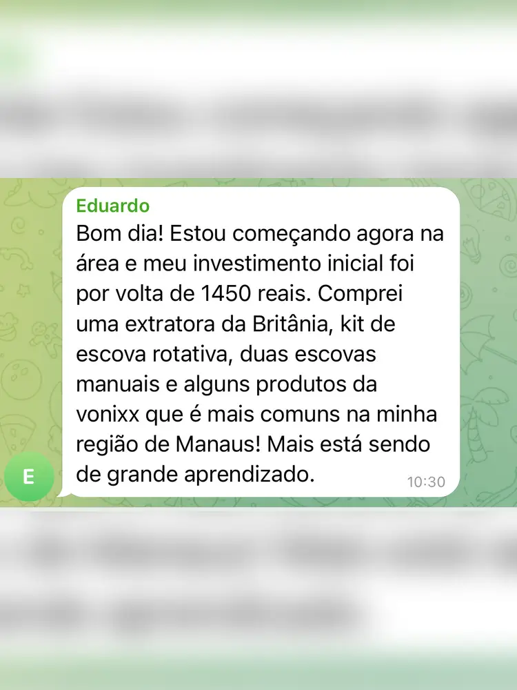 Depoimento de aluno do Método RTMLimp sobre preciso de muito dinheiro para começar? — imagem 12