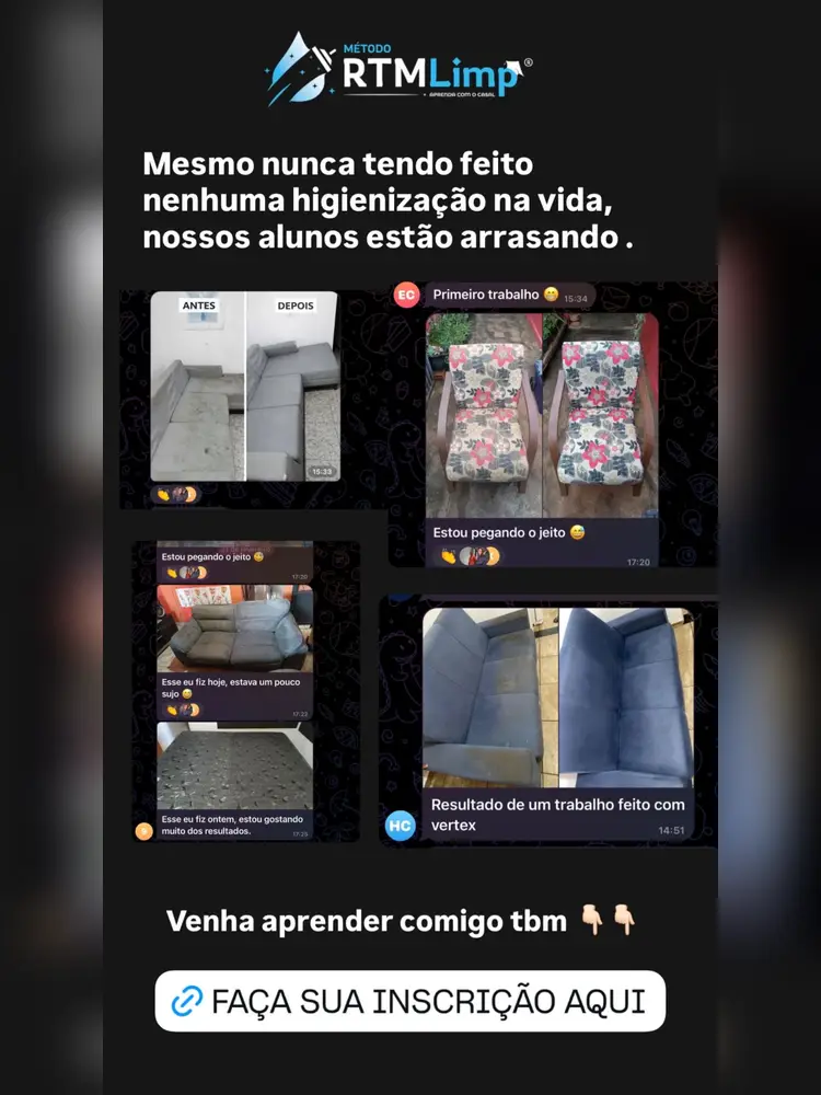 Depoimento de aluno do Método RTMLimp que começou sem experiência — imagem 1