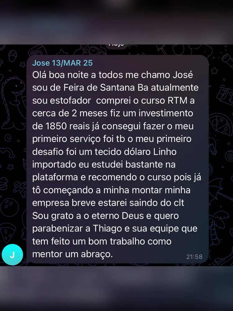 Depoimento de aluno do Método RTMLimp sobre será que realmente dá dinheiro? — imagem 1