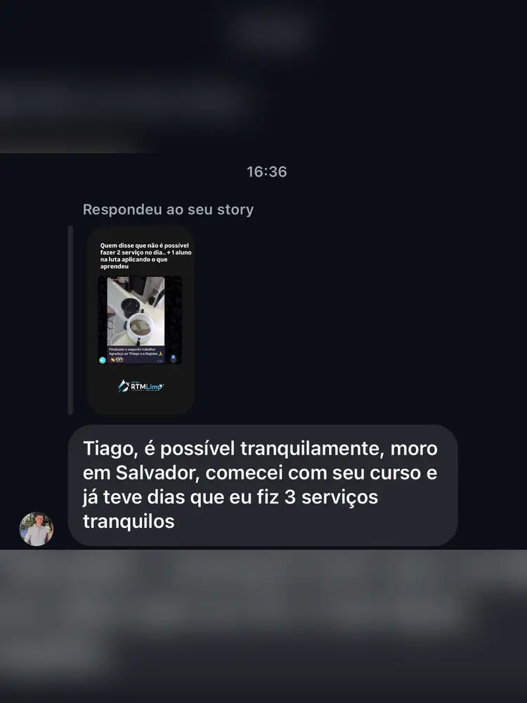 Depoimento de aluno sobre suporte 10