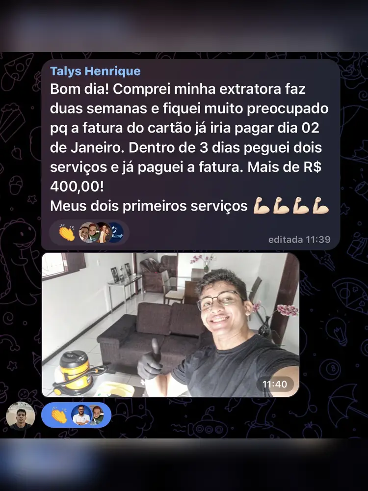 Depoimento de aluno do Método RTMLimp sobre preciso de muito dinheiro para começar? — imagem 15