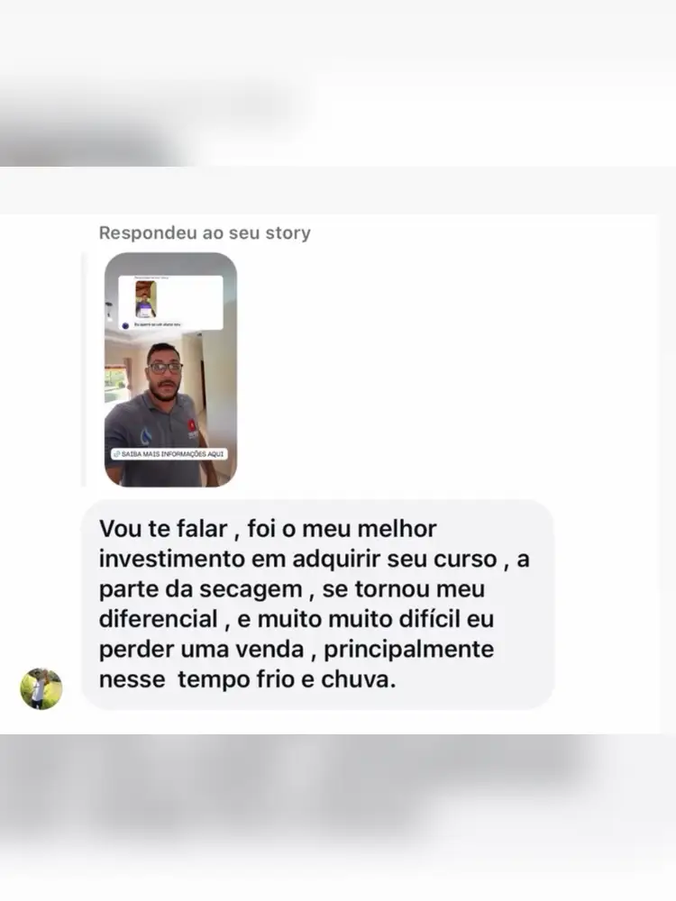Depoimento de aluno do Método RTMLimp sobre e se eu manchar ou estragar o sofá do cliente? — imagem 5