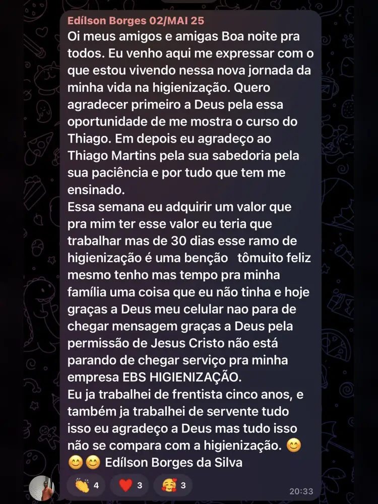 Depoimento de aluno do Método RTMLimp sobre será que realmente dá dinheiro? — imagem 6