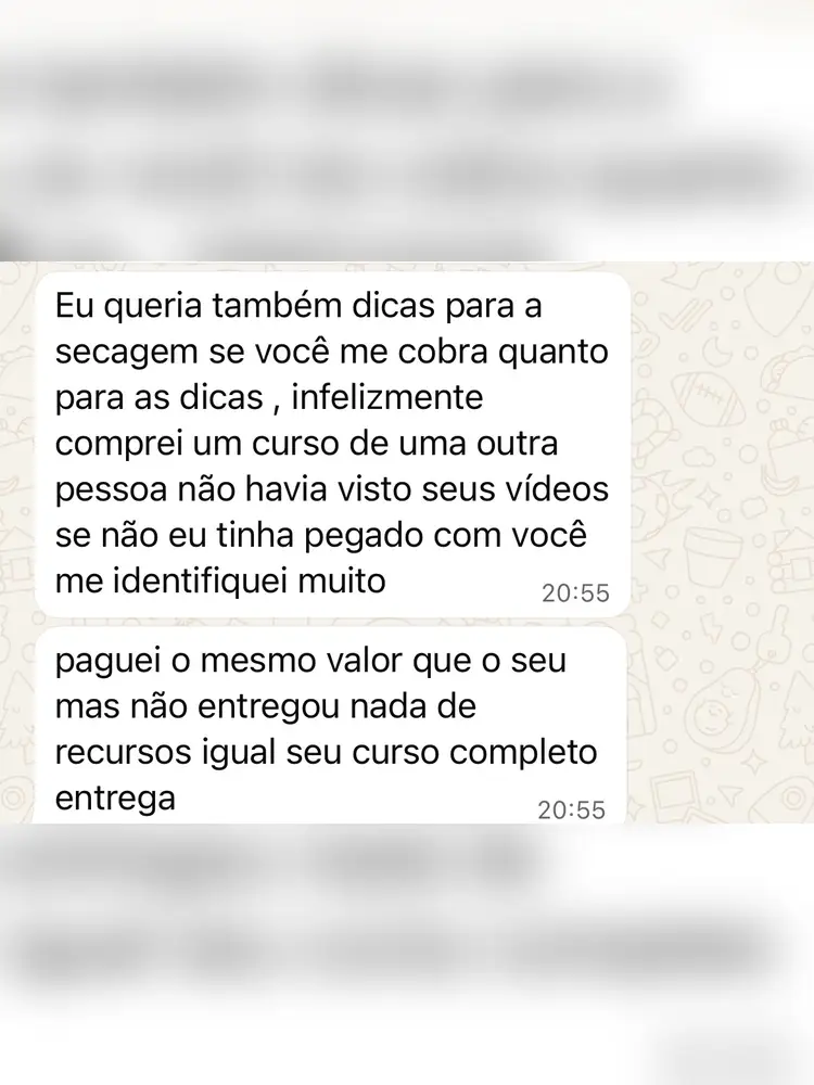 Depoimento de aluno sobre suporte 15