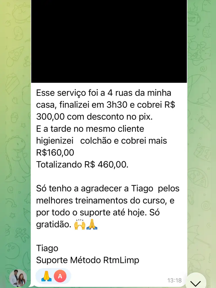 Depoimento de aluno do Método RTMLimp sobre será que realmente dá dinheiro? — imagem 7