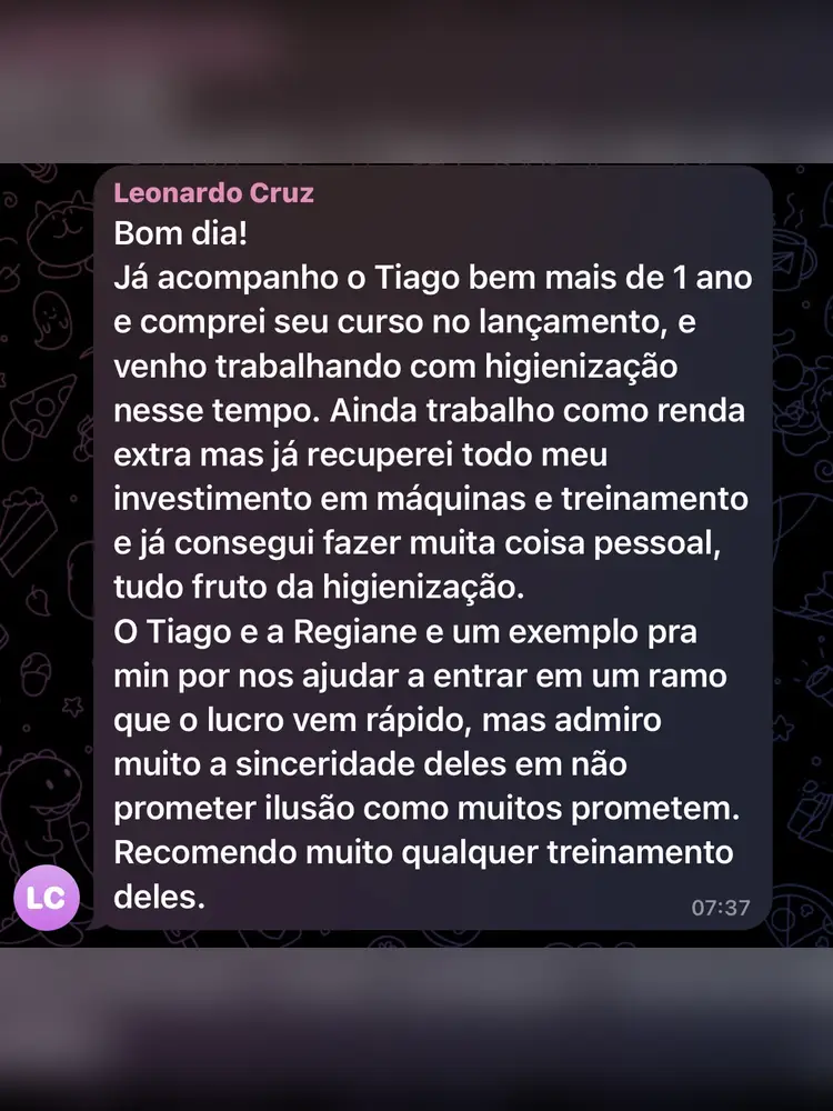 Depoimento de aluno do Método RTMLimp sobre será que realmente dá dinheiro? — imagem 10