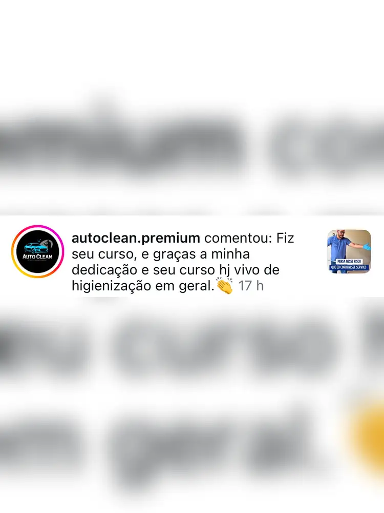 Depoimento de aluno do Método RTMLimp sobre resultados de serviços feitos pelos alunos — imagem 101