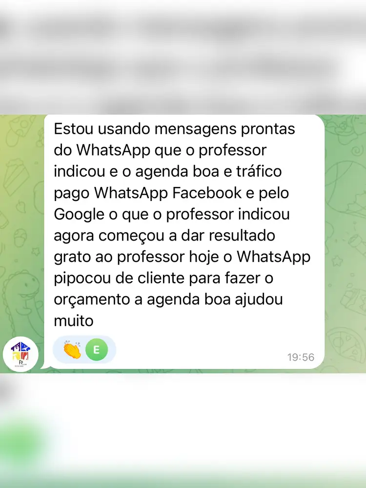 Depoimento de aluno sobre suporte 18