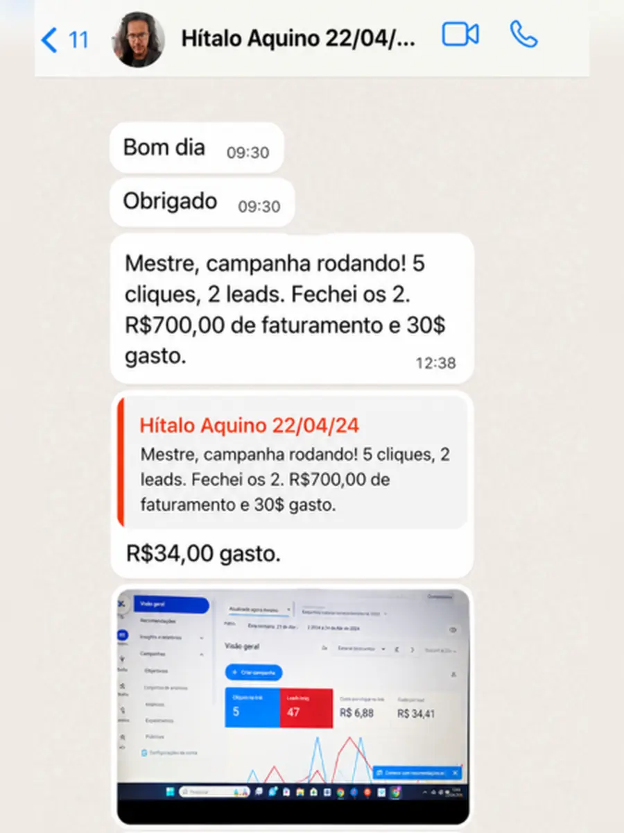 Depoimento de aluno do Método do Anúncio à Venda