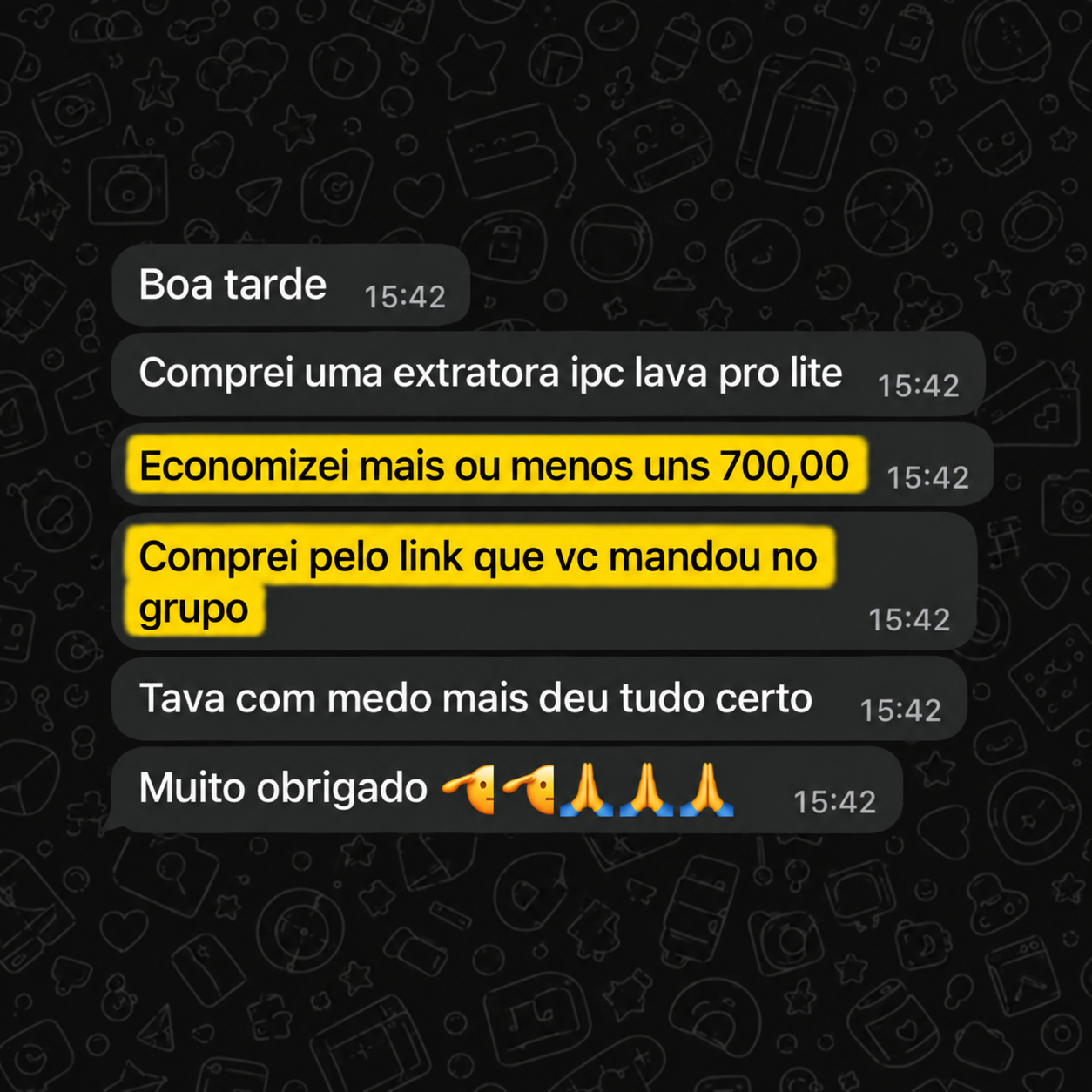 Depoimento de membro do Grupo de Ofertas RTMLimp 3